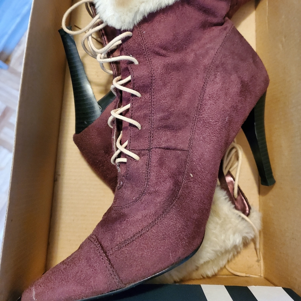 FINAL PRICE Burgundy suede boots